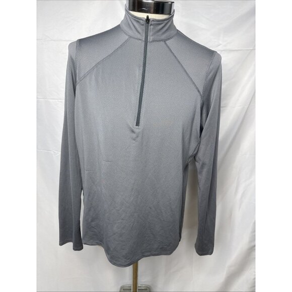 Kerrits Womens XL 1/4 Zip Grey Horse Long Sleeve Riding Shirt Top Equestrian - Picture 1 of 8
